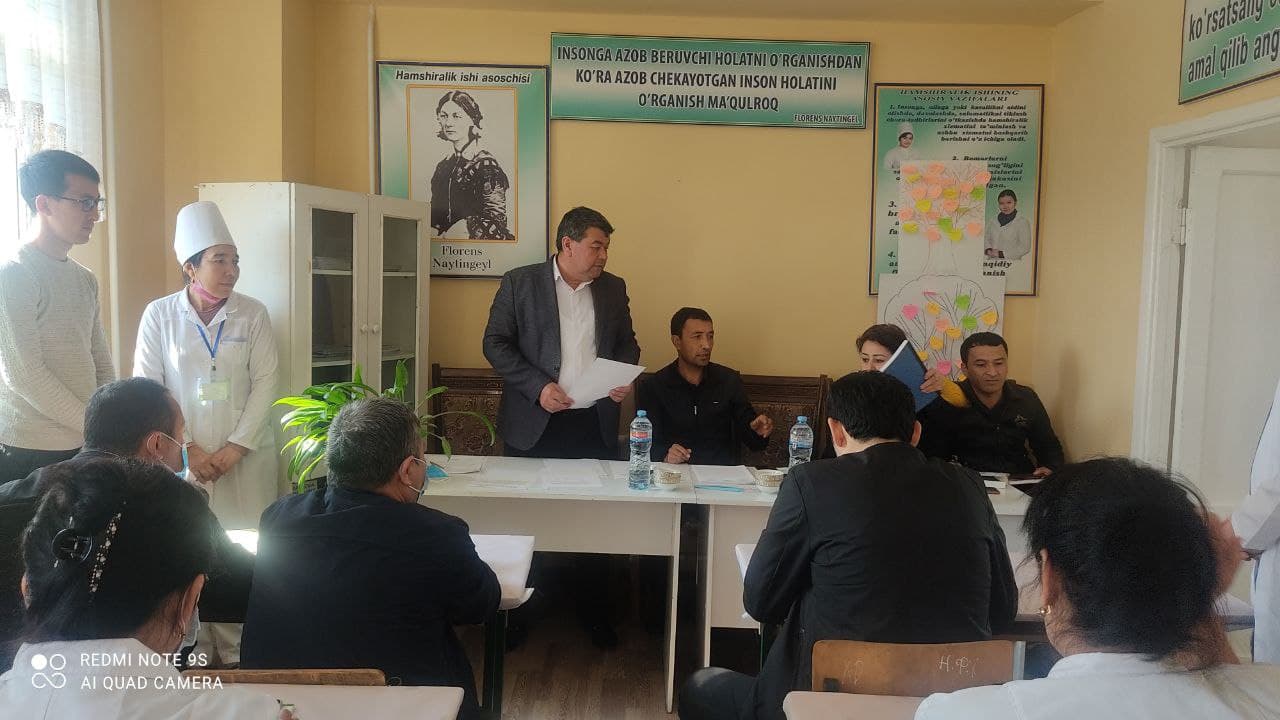 Давлатобод туман тиббиёт бирлашмасида касаба уюшмасининг таъсис йиғилиш Конфренцияси бўлиб ўтди